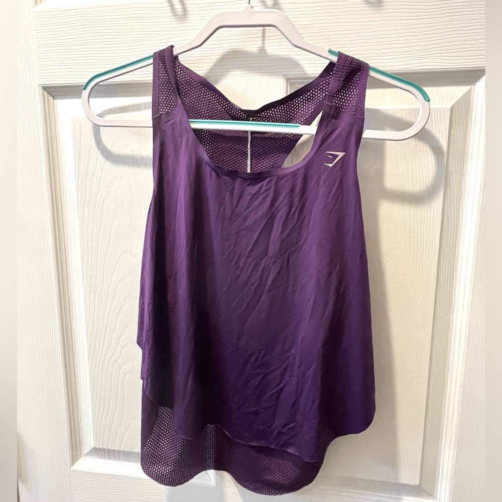 Gymshark Aptitude Cropped Vest Top Blackberry